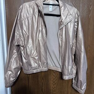 Xhilaration Shimmering Beige Bomber Jacket